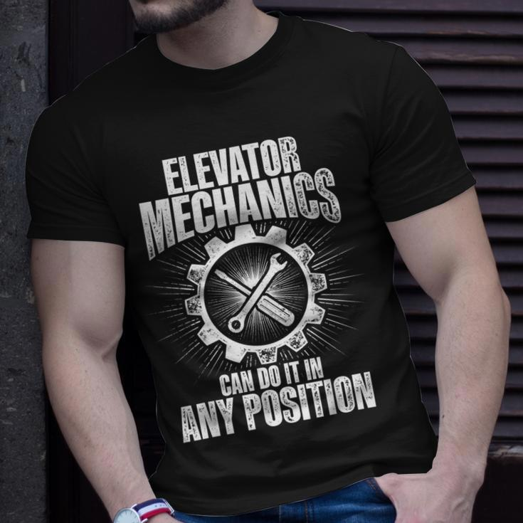 Elevator Mechanic Maintenance Any Position Technician Unisex T-Shirt Gifts for Him