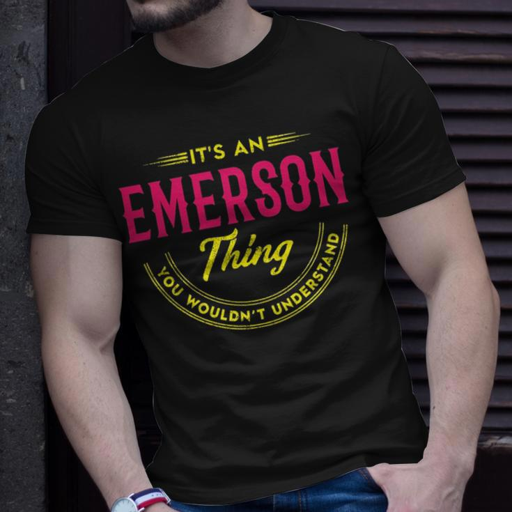 Emerson Shirt Personalized Name Gifts With Name Emerson Unisex T-Shirt Gifts for Him