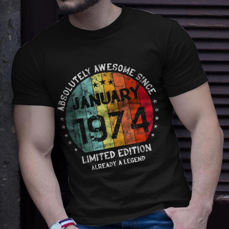 Fantastisch Seit Januar 1974 Männer Frauen Geburtstag T-Shirt Geschenke für Ihn