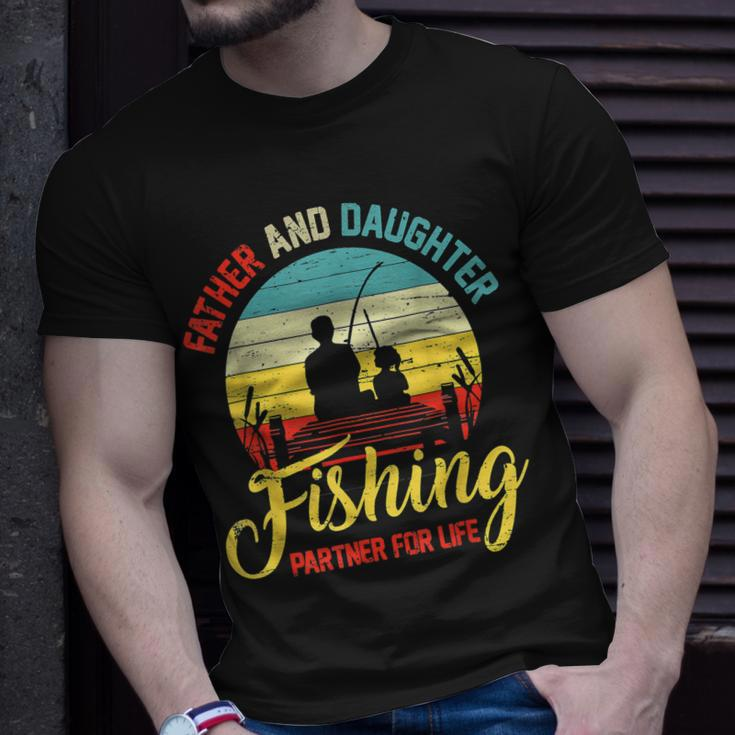 Father Daughter Fishing Partner For Life Retro Matching Dad V2 T-Shirt Gifts for Him