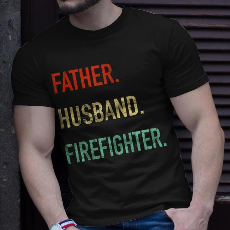 Father Husband Firefighter Fireman Dad Spouse Gift Gift For Mens Unisex T-Shirt Gifts for Him