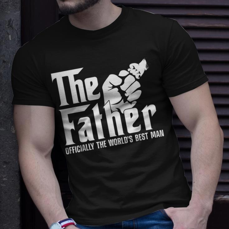 Father Officially Best Man Papa Daddy Stepdad Poppa Husband Gift For Mens Unisex T-Shirt Gifts for Him