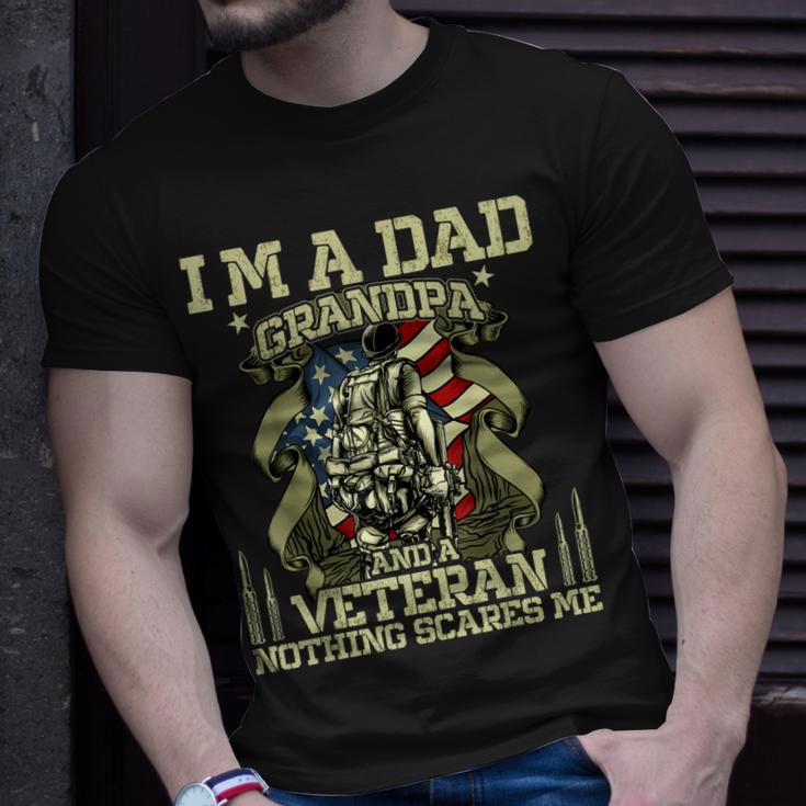 Fathers Day 4Th Of July Im A Dad Grandpa And A Veteran T-Shirt Gifts for Him