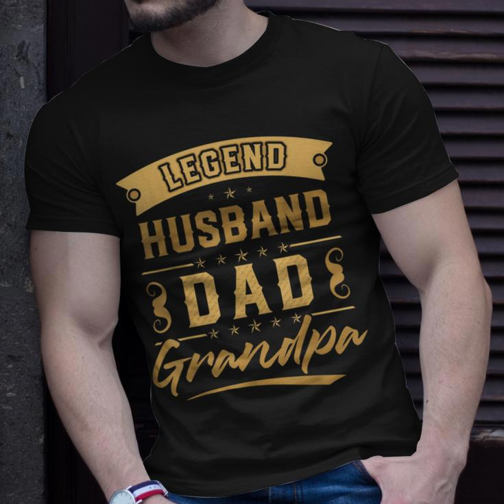 Fathers Day Dad The Legend Legend Husband Dad Grandpa Unisex T-Shirt Gifts for Him