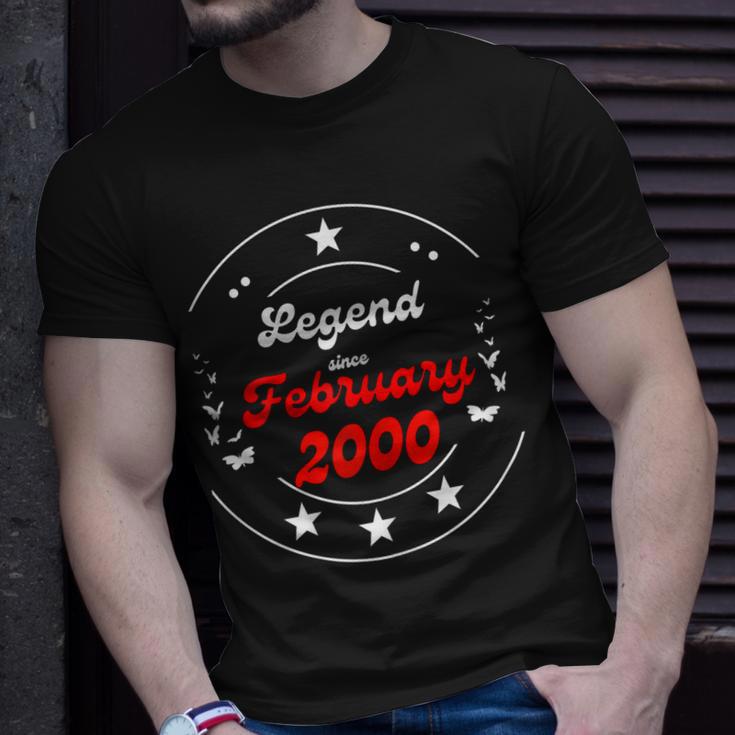 Februar 2000 Geburtstagslegende Mann Junge Seit Februar 2000 T-Shirt Geschenke für Ihn