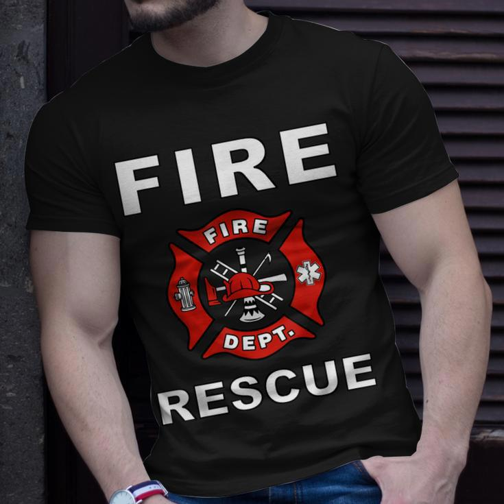 Fire Rescue Fire Fighter Fireman Kids Youth Adult Boys Girls T-Shirt Gifts for Him