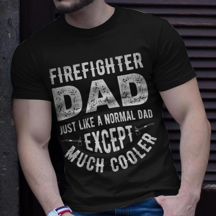 Firefighter Dad Firemen Dads Fathers Day Vintage Men T-Shirt Gifts for Him