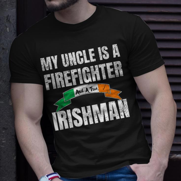 Firefighter St Paddy True Irishman Best Uncle Gift Unisex T-Shirt Gifts for Him