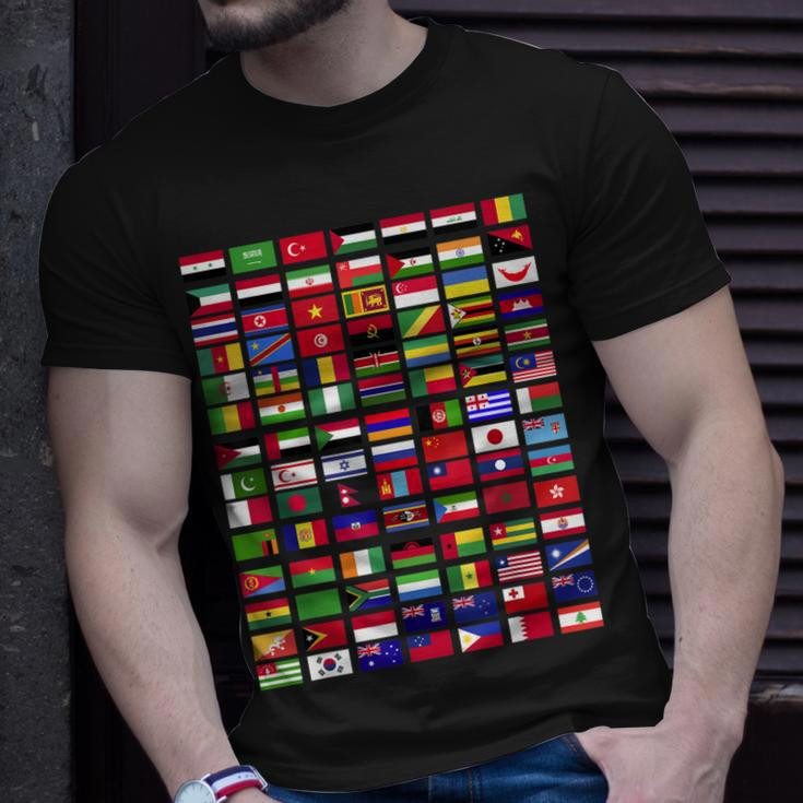 Flaggen Der Welt Spruch Geschenk Reisen Weltreise Geschenkid T-Shirt Geschenke für Ihn