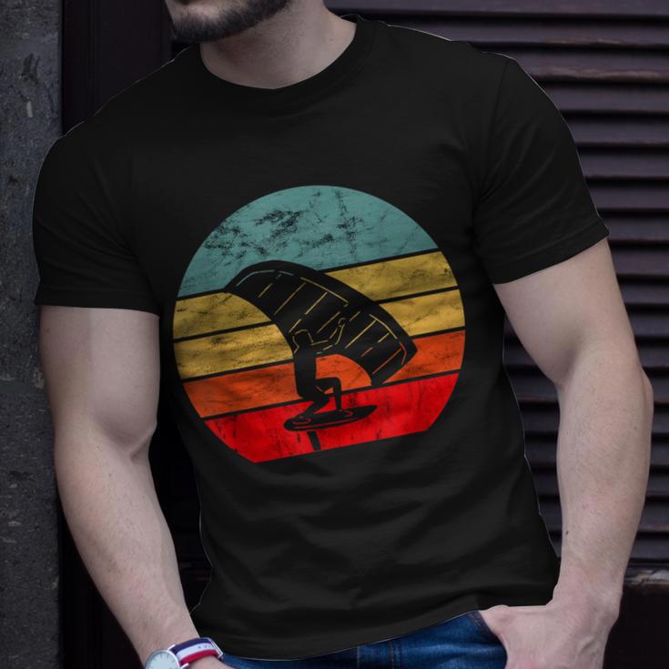 Folie Vintage Retro Foiler Elektrisches Hydrofoil Surfboard T-Shirt Geschenke für Ihn