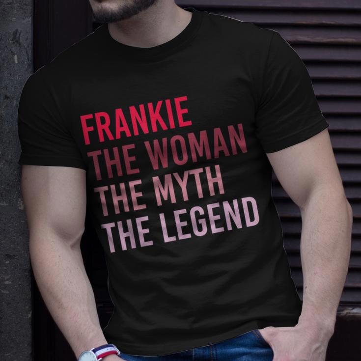 Frankie Frau Mythos Legende T-Shirt, Personalisiertes Geburtstagsdesign Geschenke für Ihn