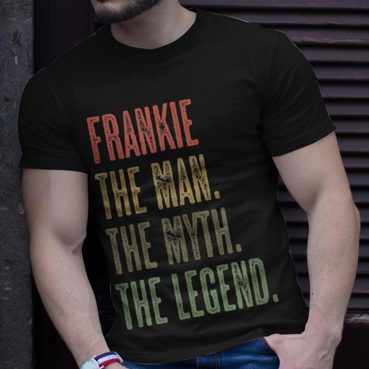 Frankie The Man The Myth The Legend | Funny Men Boys Name Unisex T-Shirt Gifts for Him