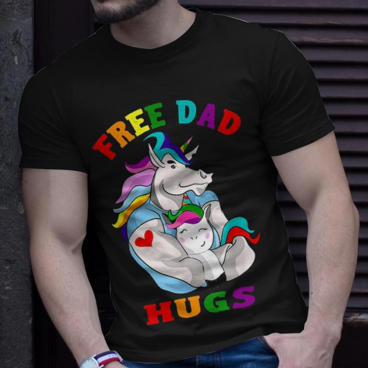 Free Dad Hugs Lgbt Gay Pride V2 Unisex T-Shirt Gifts for Him