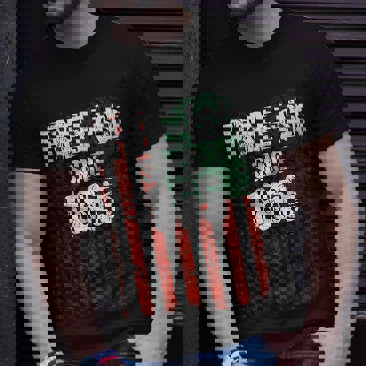 Free-Ish Since 1865 Juneteenth Day Flag Black Pride Tshirt Unisex T-Shirt Gifts for Him