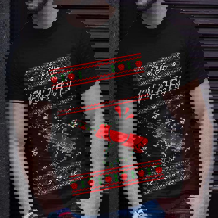 Frohe Wein-Achten Rotwein Liebhaber Weihnachts Glühwein Wein T-Shirt Geschenke für Ihn