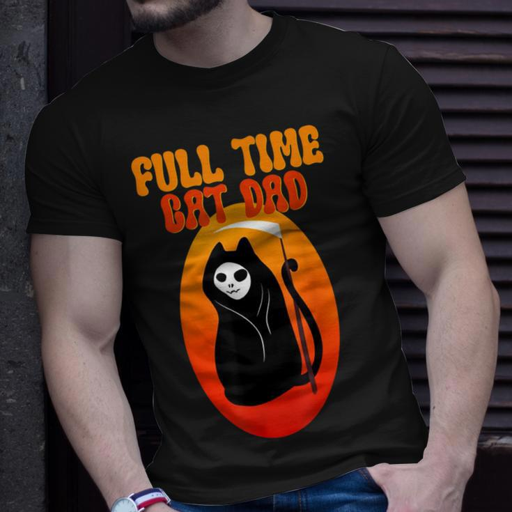 Full Time Cat Dad Halloween Funny V2 Unisex T-Shirt Gifts for Him