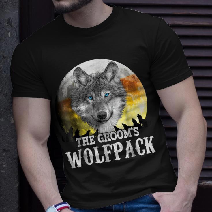 Funny Bachelor Party Grooms Wolf Pack Unisex T-Shirt Gifts for Him