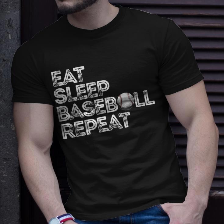 Eat Sleep Baseball Repeat Baseball Player Funny Baseball Shirt