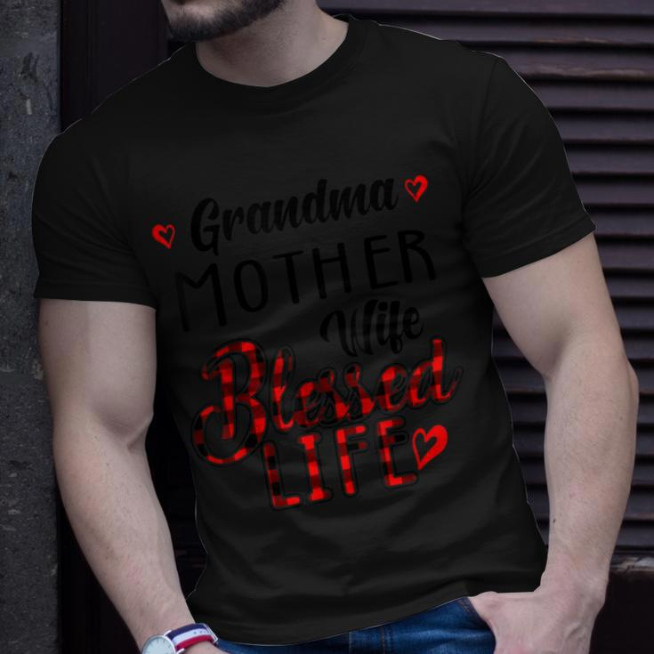 Funny Family Grandma Mother Wife Blessed LifeUnisex T-Shirt Gifts for Him