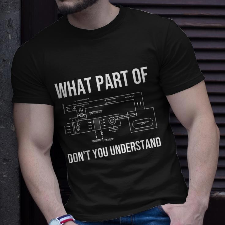 Funny Hvac Design For Men Dad Hvac Installer Engineers Tech V2 Unisex T-Shirt Gifts for Him