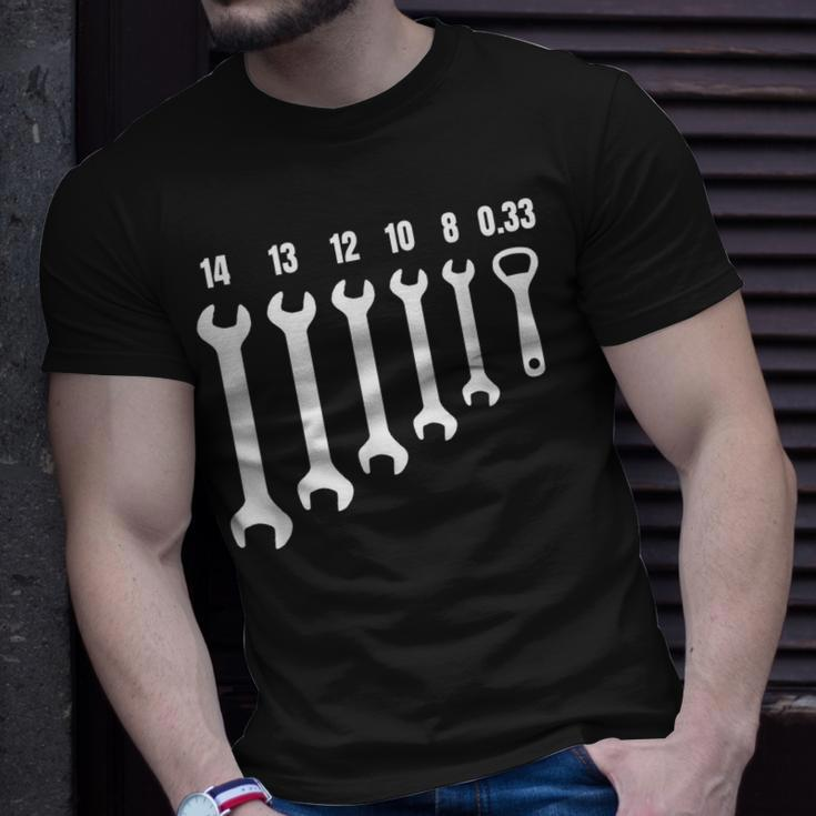Funny Mechanic Metal Worker Engineer Wrench 033 Beer Opener Unisex T-Shirt Gifts for Him