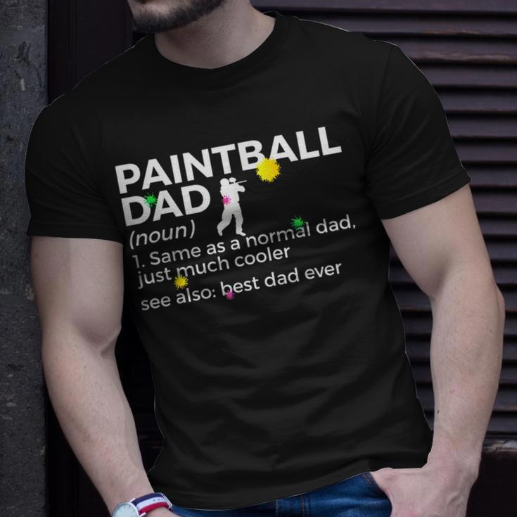 Funny Paintball Dad Definition Best Dad Ever Paintballing Unisex T-Shirt Gifts for Him
