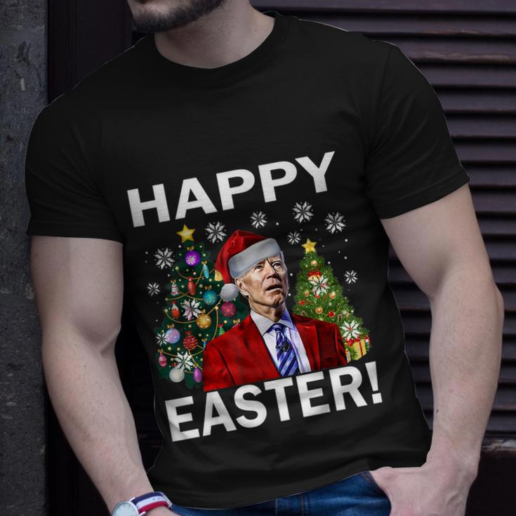 Funny Santa Biden Happy Easter Christmas Unisex T-Shirt Gifts for Him