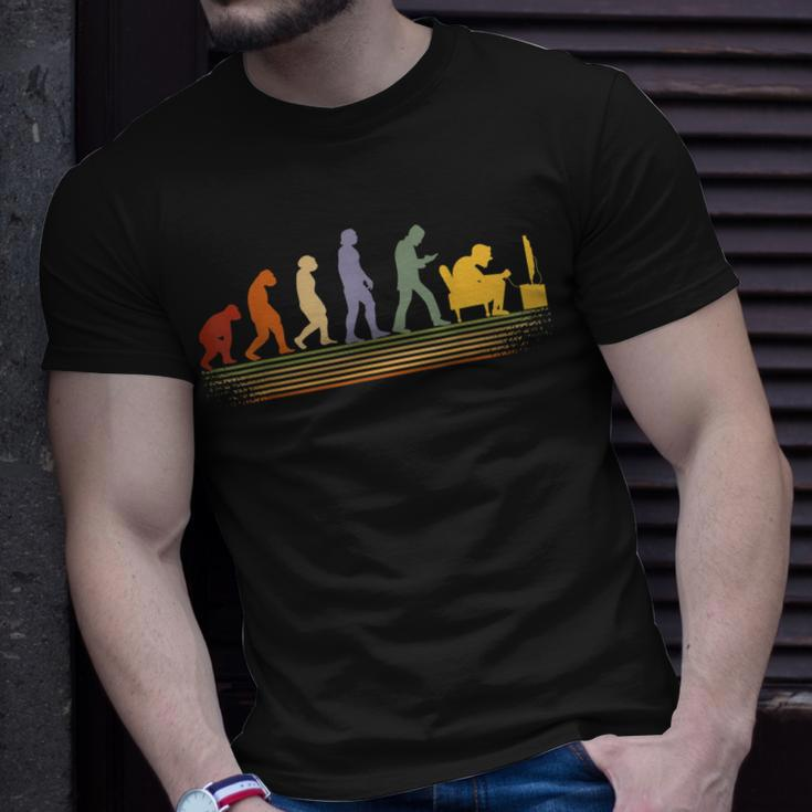 Gamer Pc Games Gaming Konsolen Zocken Retro Evolution Gamer T-Shirt Geschenke für Ihn