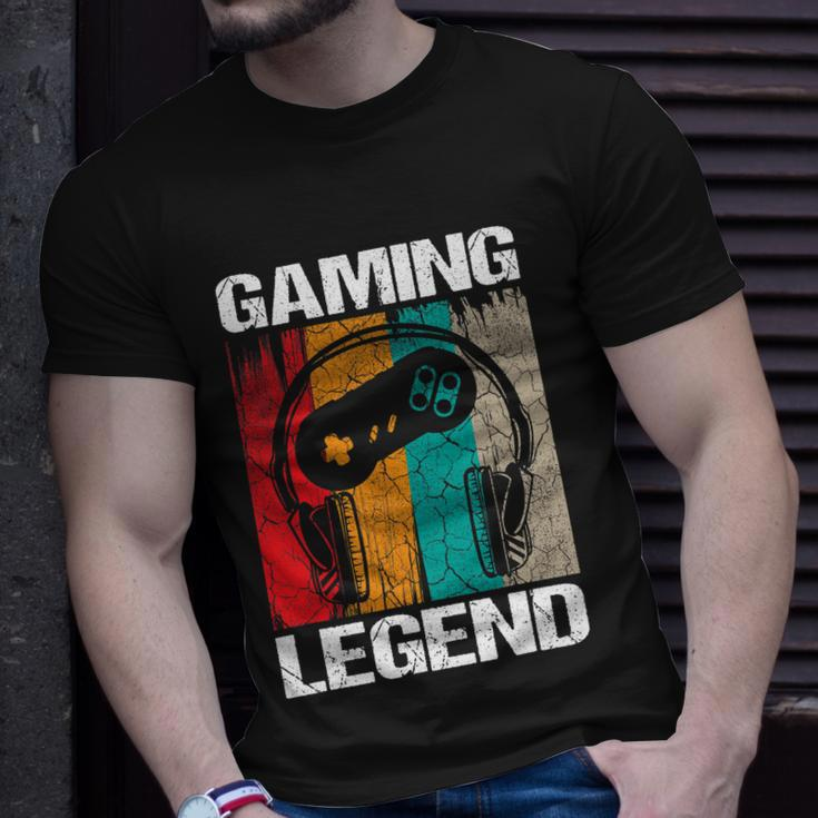 Gaming Legend Pc Gamer Video Games Gift Boys Teenager Kids V2 Unisex T-Shirt Gifts for Him