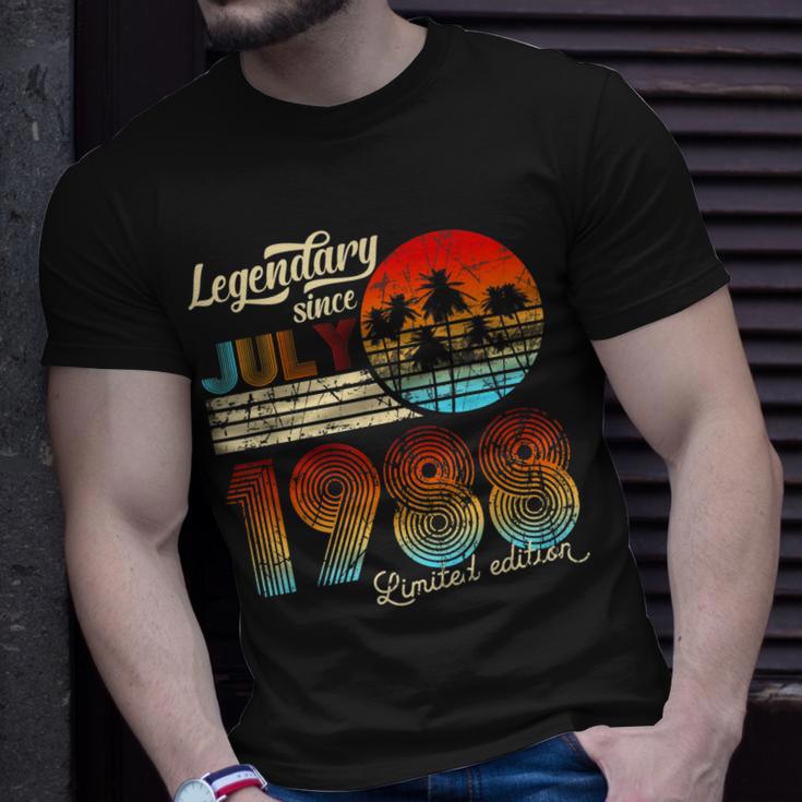 Geburtstag Legendary Since Juli 1988 Geschenk T-Shirt Geschenke für Ihn