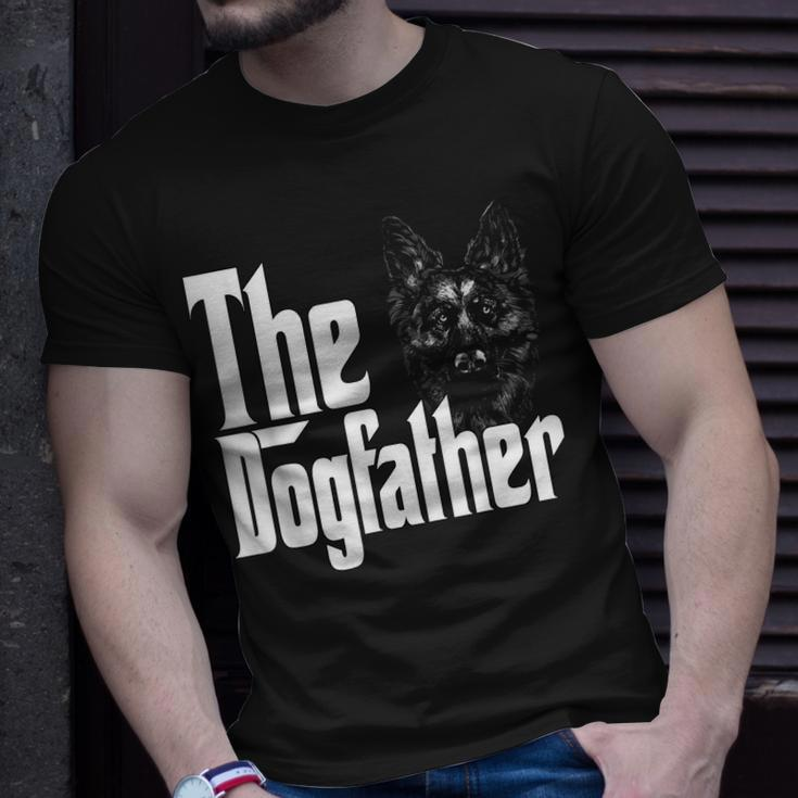 German Shepherd Dog Dad Dogfather Dogs Daddy Father Unisex T-Shirt Gifts for Him