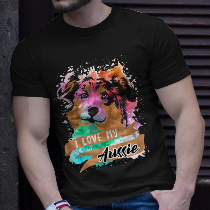 Geschenk Hundebesitzer Aussie Australien Shepherd T-Shirt Geschenke für Ihn