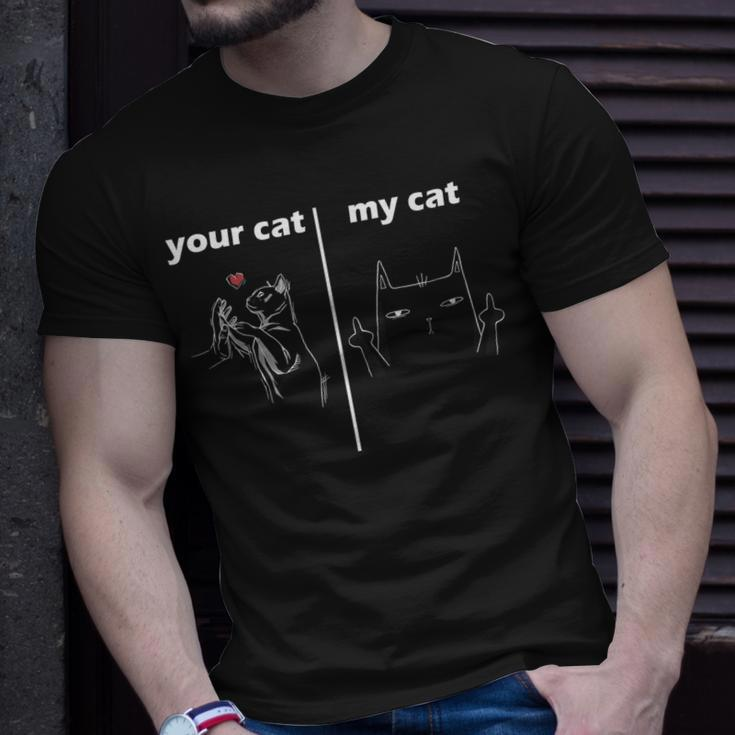 Geschenkidee Für Katzenliebhaber Deine Katze Meine Katze T-Shirt Geschenke für Ihn