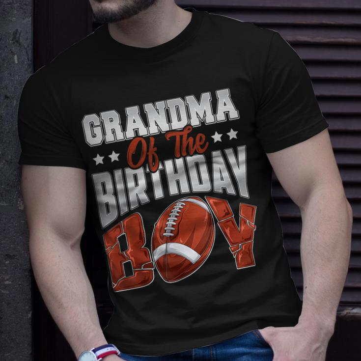 Grandma Football Birthday Boy Family Baller Bday Party Unisex T-Shirt Gifts for Him