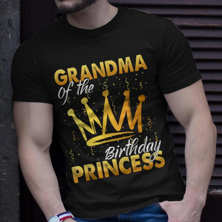 Grandma Of Birthday Princess Girl Daughter Birthday Party Unisex T-Shirt Gifts for Him