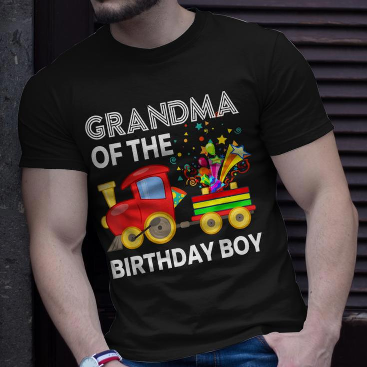 Grandma Of The Birthday Boy Train Birthday Party Toddler Boy Unisex T-Shirt Gifts for Him
