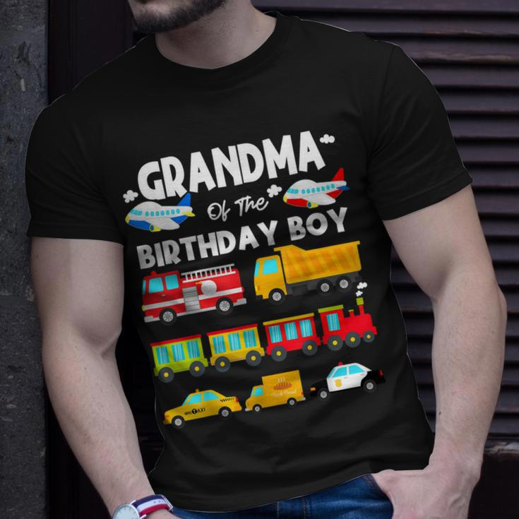 Grandma Of The Birthday Boy Transportation Birthday Train Unisex T-Shirt Gifts for Him
