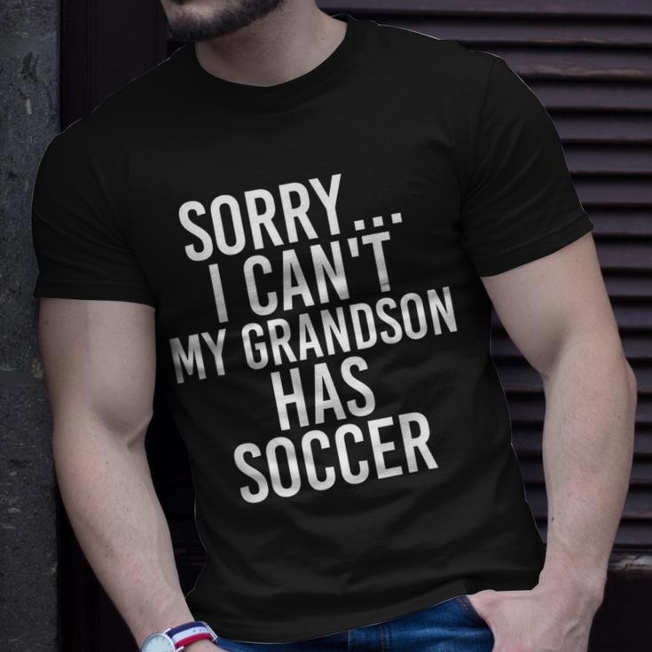 Grandpa Grandma | My Grandson Has Soccer Unisex T-Shirt Gifts for Him
