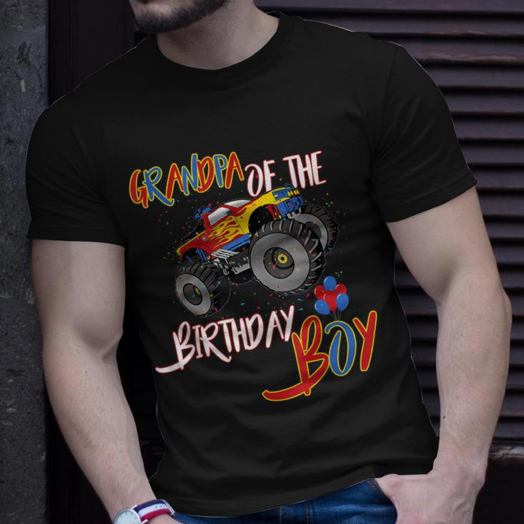 Grandpa Of The Birthday Boy Monster Truck Boys Party Unisex T-Shirt Gifts for Him