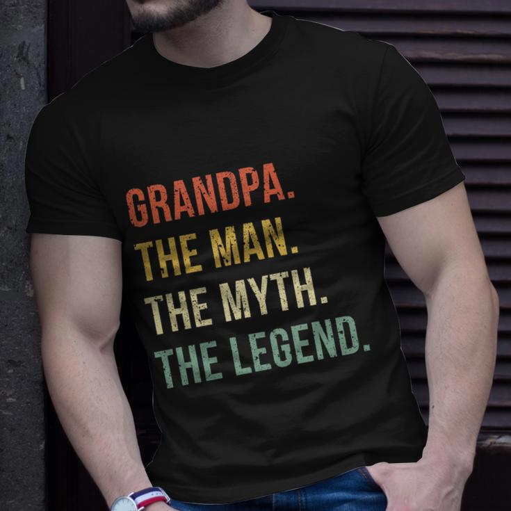 Grandpa The Man The Myth The Legend Wonderful Gift For Grandfathers Unisex T-Shirt Gifts for Him