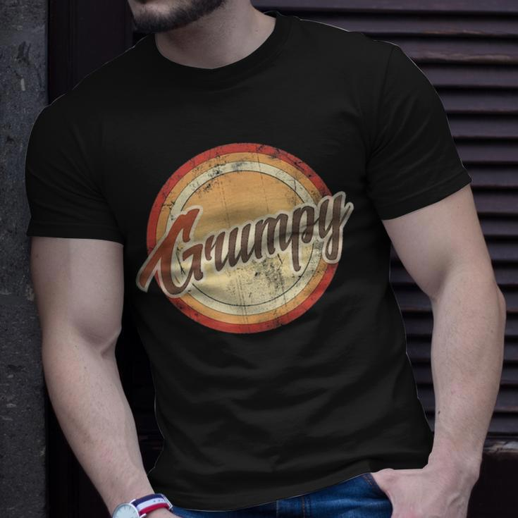 Graphic 365 Grumpy Vintage Retro Fathers Day Funny Men Gift Unisex T-Shirt Gifts for Him