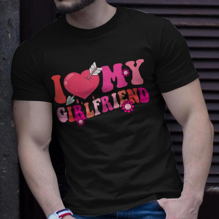 Groovy I Love My Girlfriend I Heart My Girlfriend Valentine T-Shirt Gifts for Him