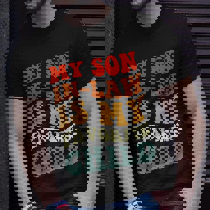 Groovy My Son In Law Is My Favorite Child Son In Law T-shirt Gifts for Him
