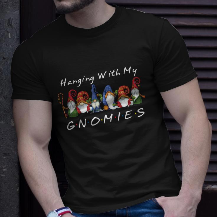 Hanging With My Gnomies Funny Gnome Friend Christmas Gift Unisex T-Shirt Gifts for Him