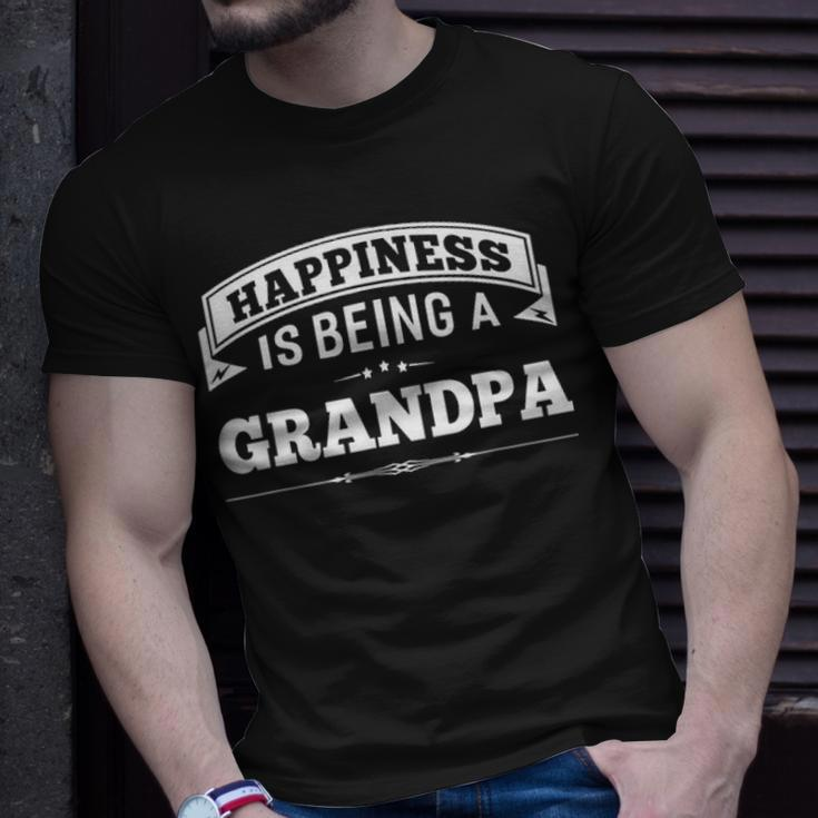 Happiness Is Being A Grandpa Men Top Fathers Day Gifts Unisex T-Shirt Gifts for Him