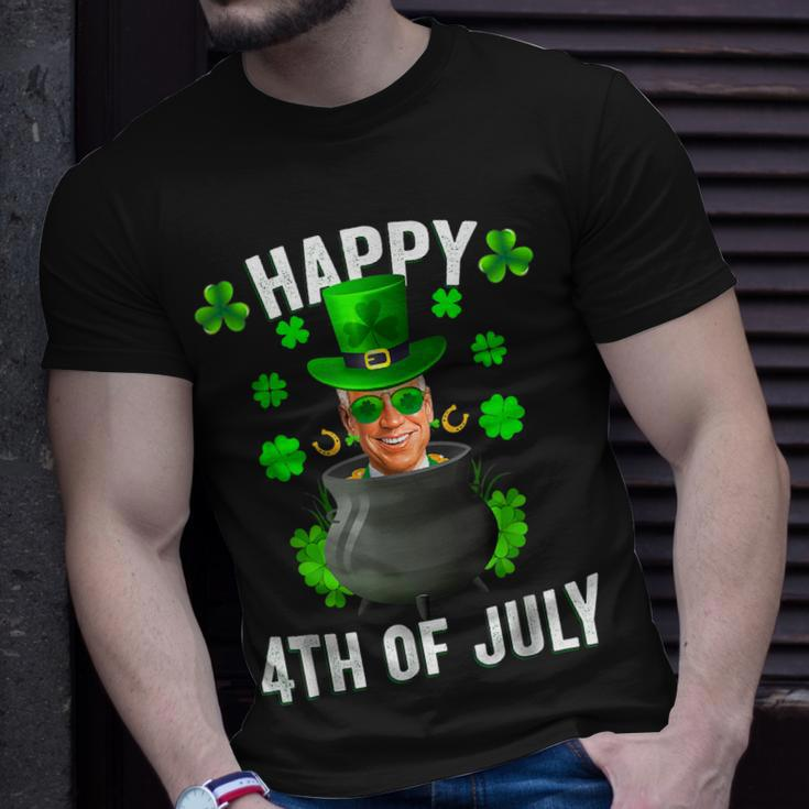 Happy 4Th Of July Joe Biden Leprechaun St Patricks Day T-Shirt Gifts for Him