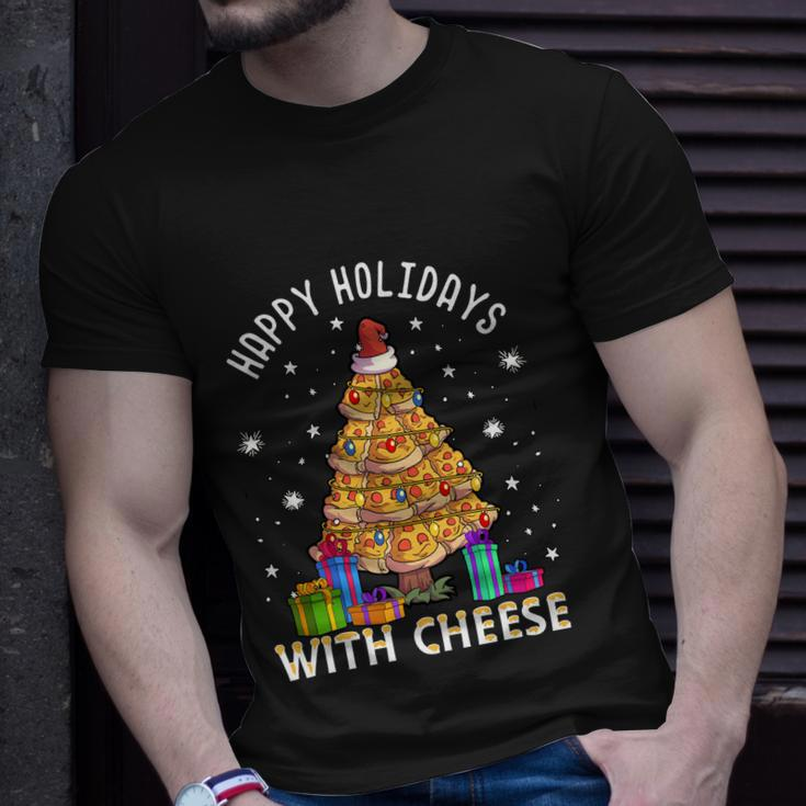 Happy Holidays With Cheese Shirt Cheeseburger Hamburger V9 Unisex T-Shirt Gifts for Him