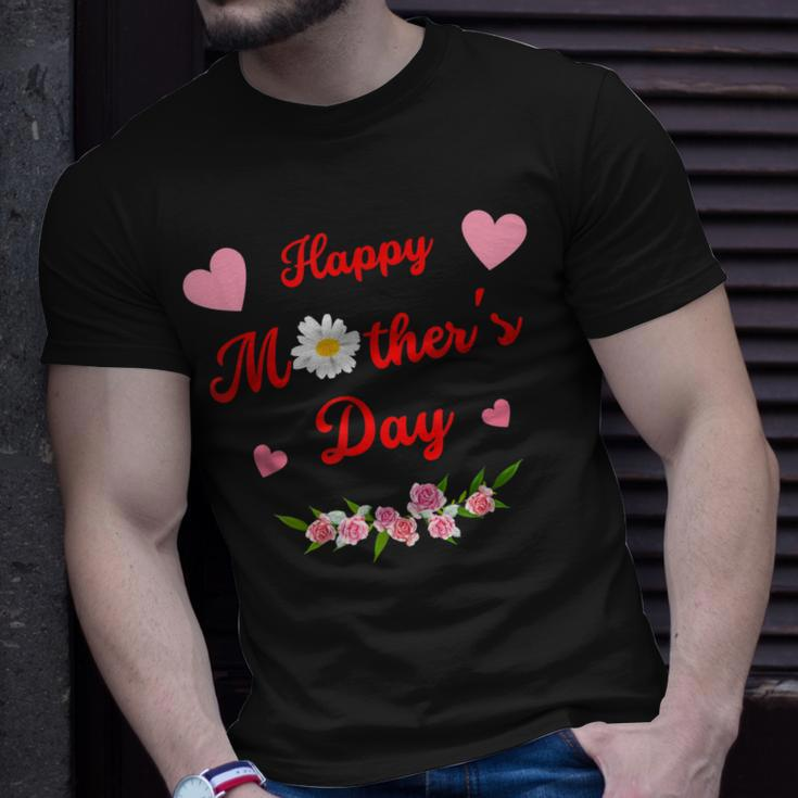 Happy Mothers Day Cute Mom Mommy Mama Grandma Flowers Unisex T-Shirt Gifts for Him