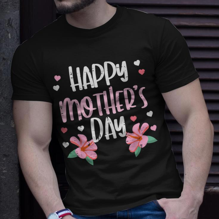 Happy Mothers Day Flowers Cute Mom Mommy Mama Aunt Grandma Unisex T-Shirt Gifts for Him