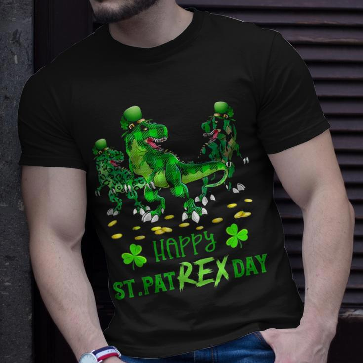 Happy St Pat Rex DayRex Dinosaur Green Plaid Patricks Day Unisex T-Shirt Gifts for Him